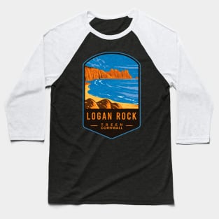 Logan Rock Treen Cornwall Baseball T-Shirt